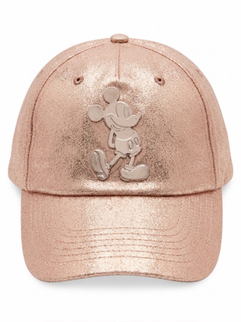 Disney Parks Mickey Mouse baseball cap in Rose Gold Shimmery Fabric